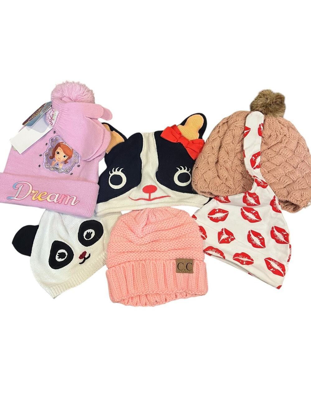 6 Baby/toddler Hats New And Pre Owned Knit